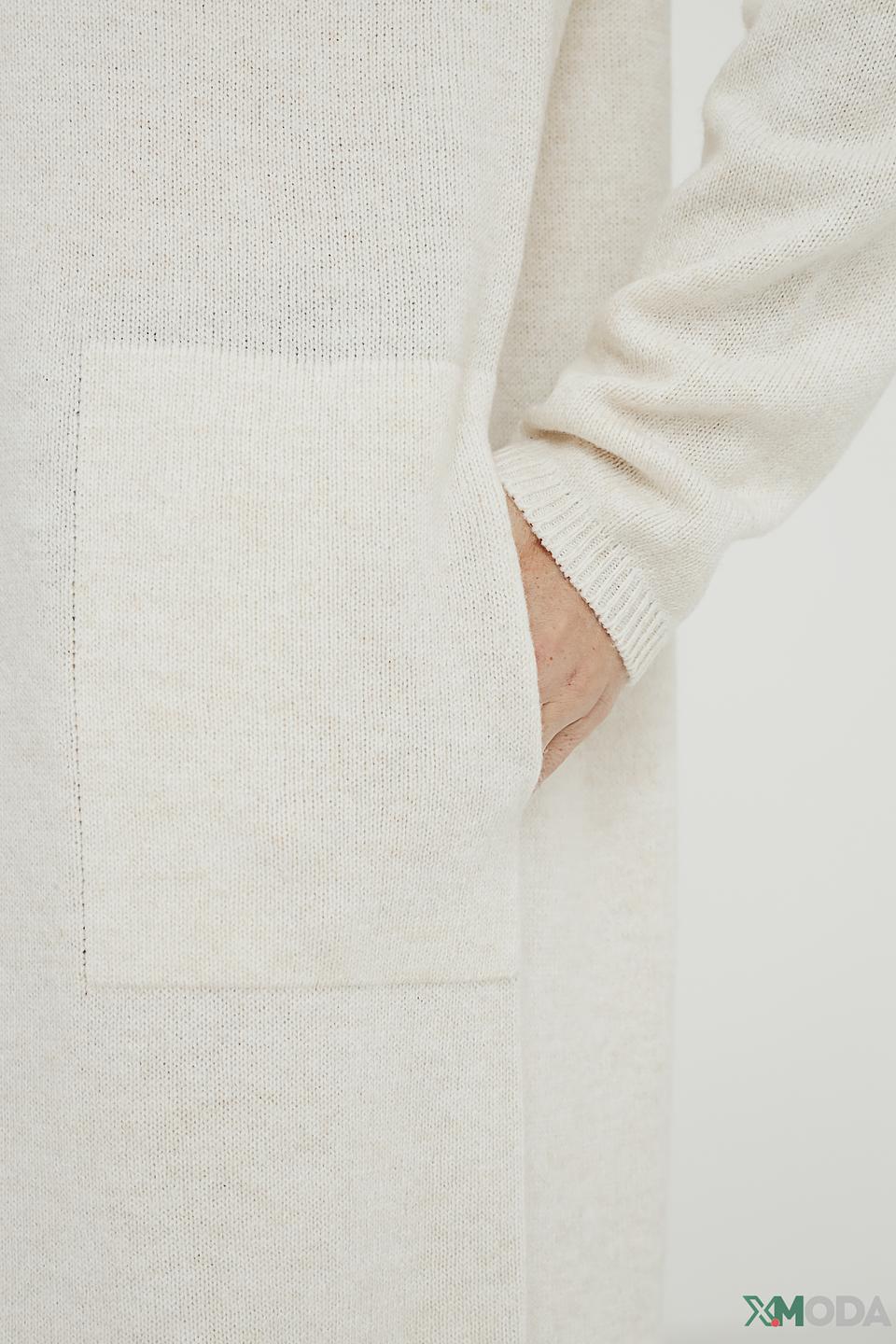 Платье Oui вязаное бежевое