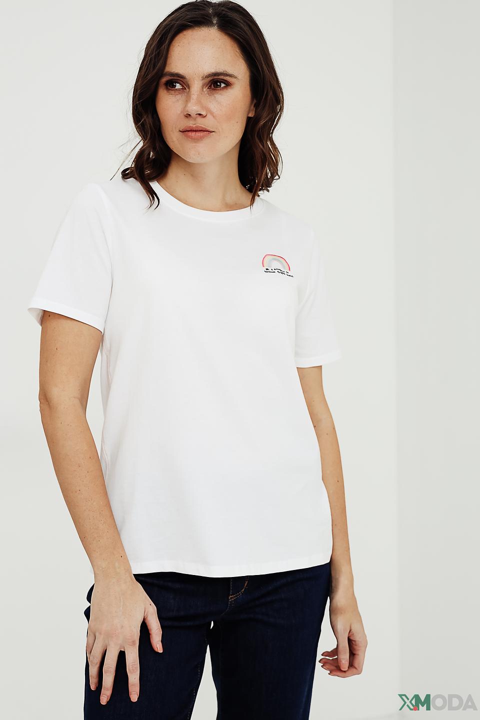 Футболка Oui с радугой