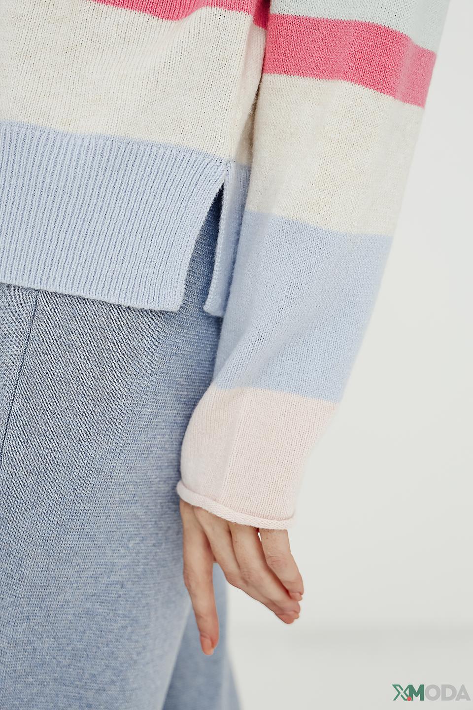 Пуловер Oui в полоску