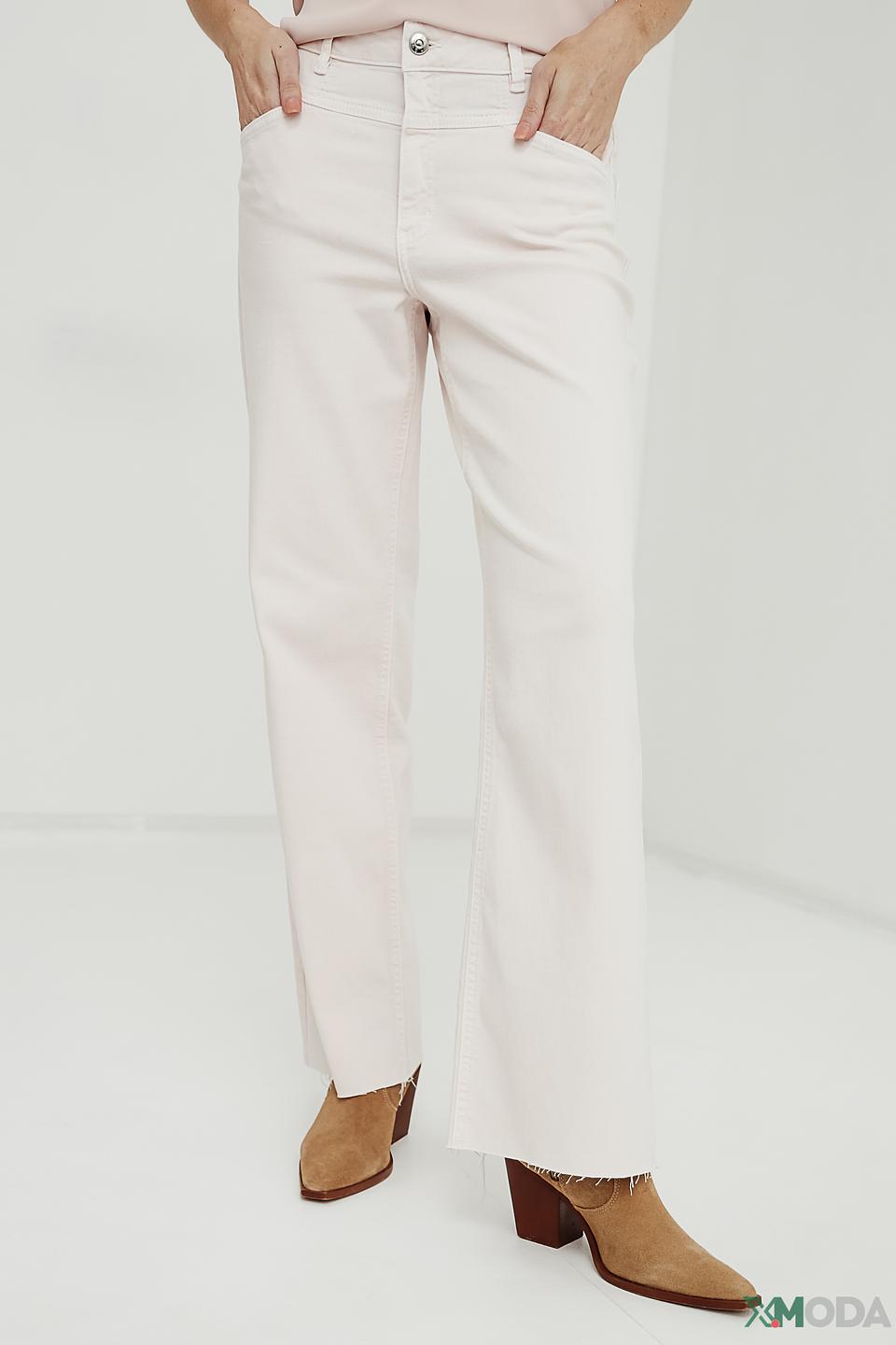 Джинсы Oui широкого кроя бежевые