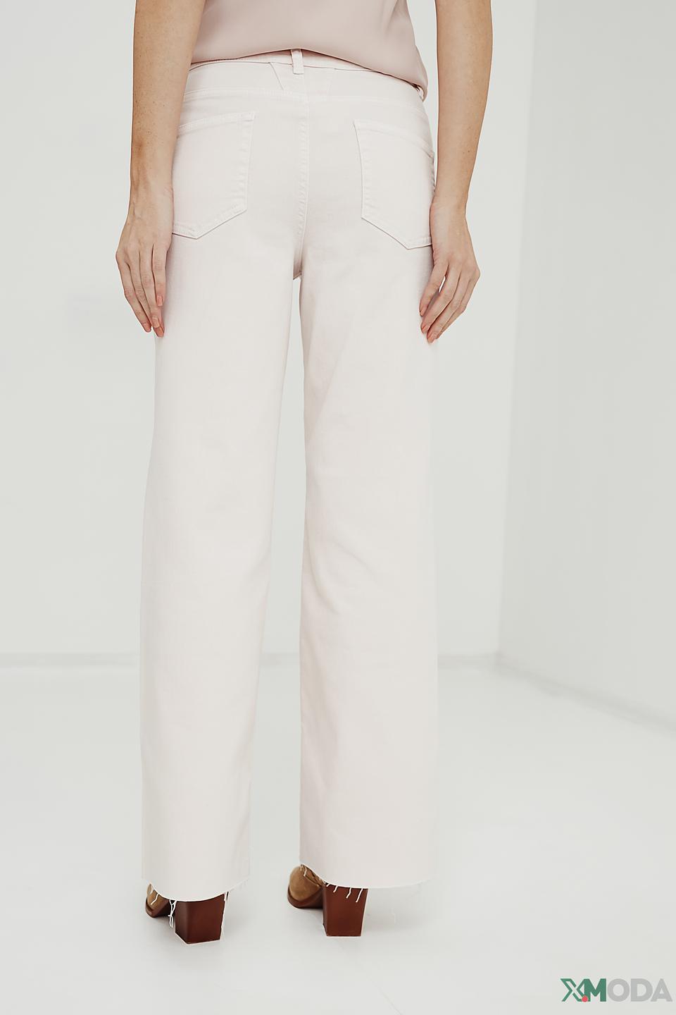 Джинсы Oui широкого кроя бежевые