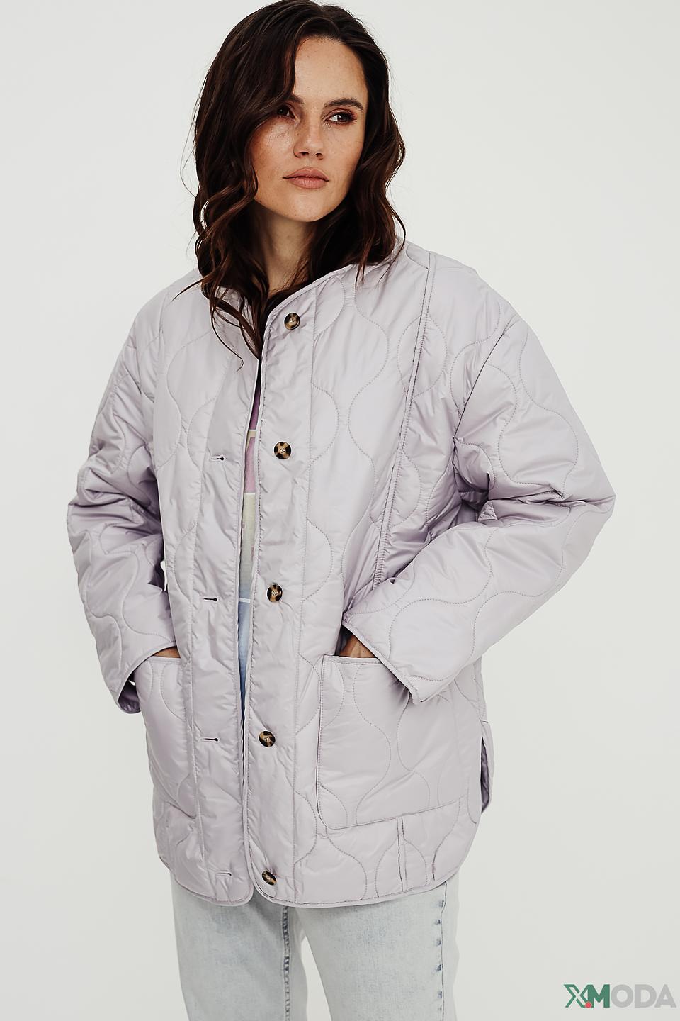 Куртка Oui стеганая лавандовая
