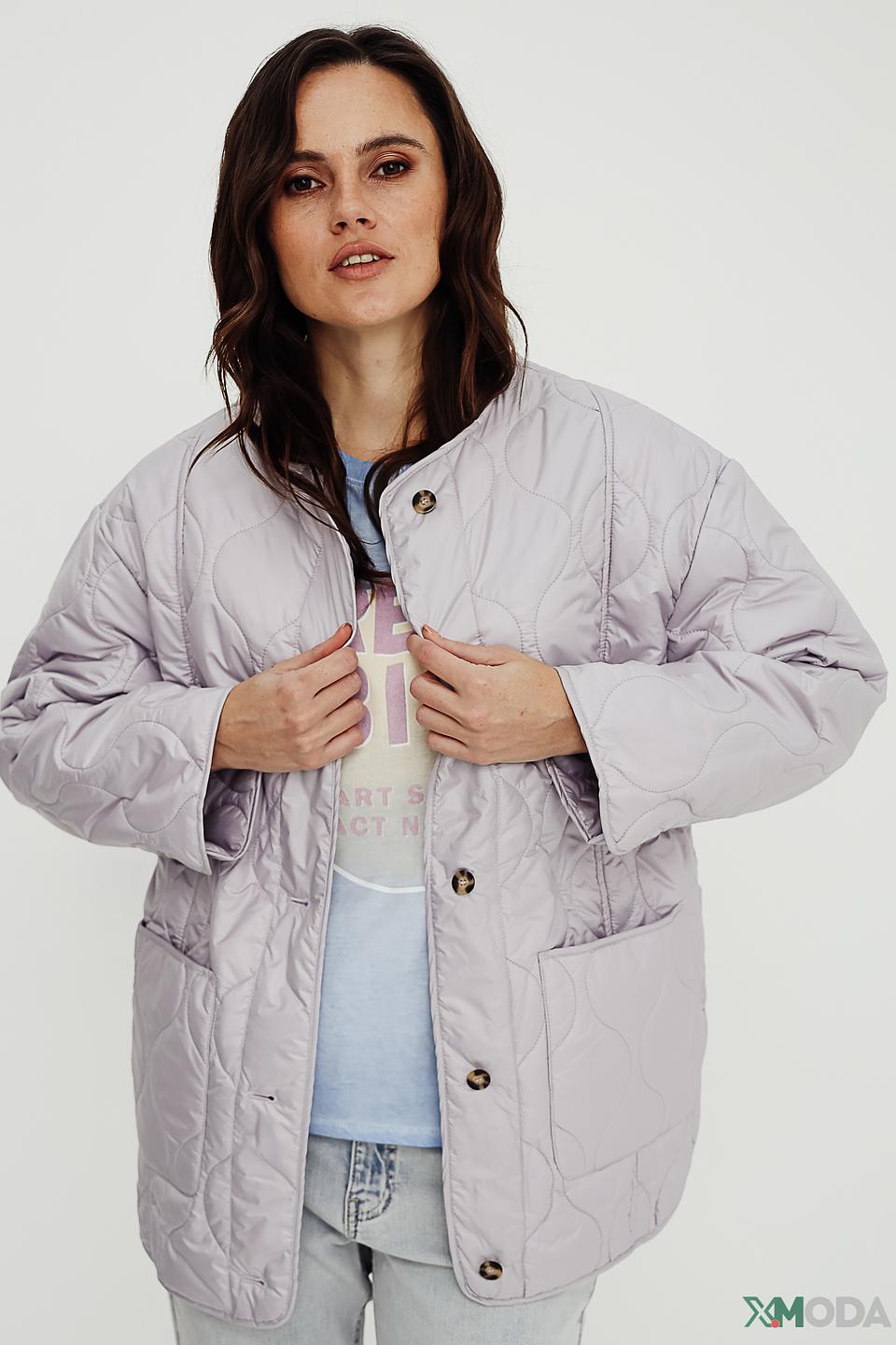 Куртка Oui стеганая лавандовая