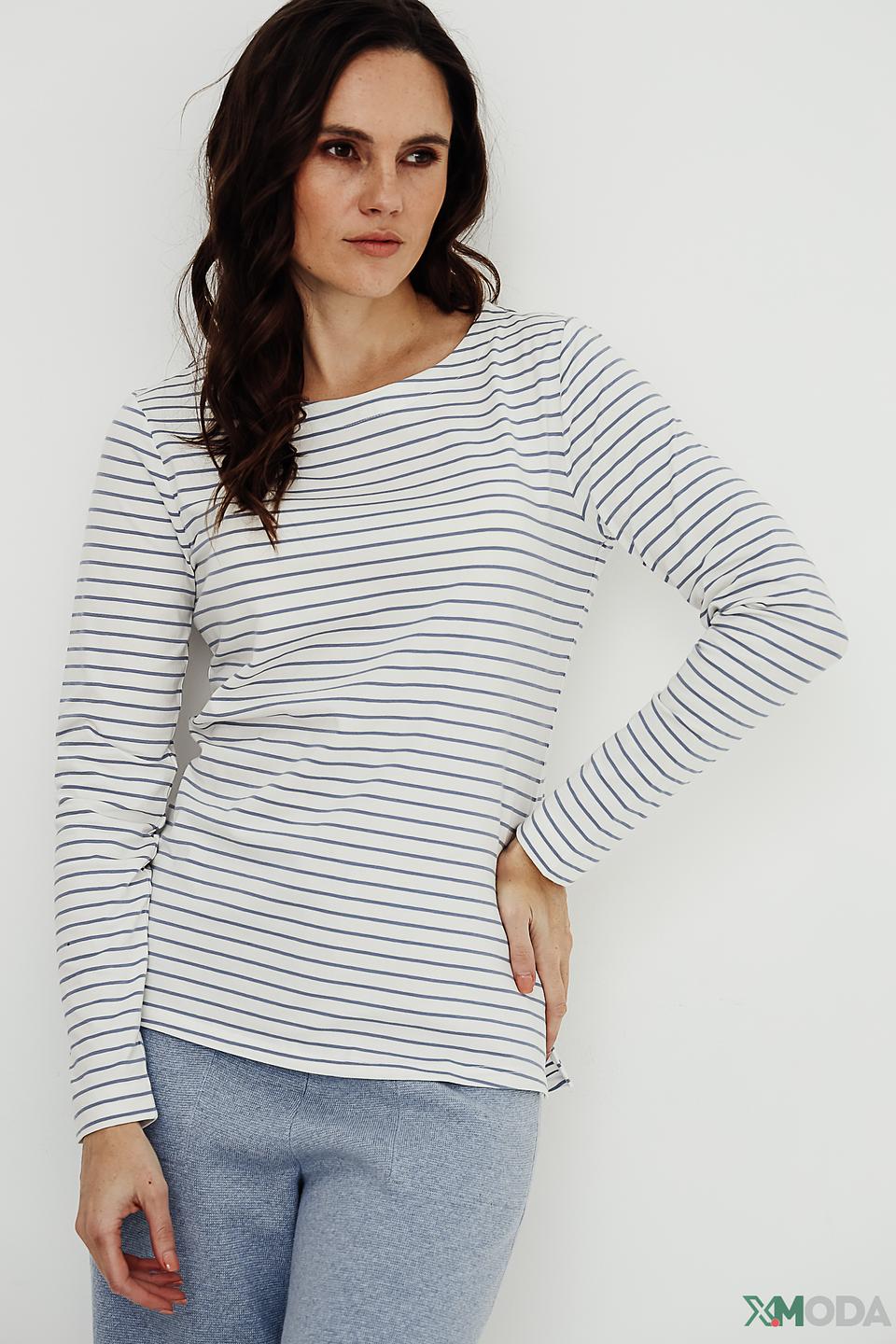 Футболка Oui в полоску белая