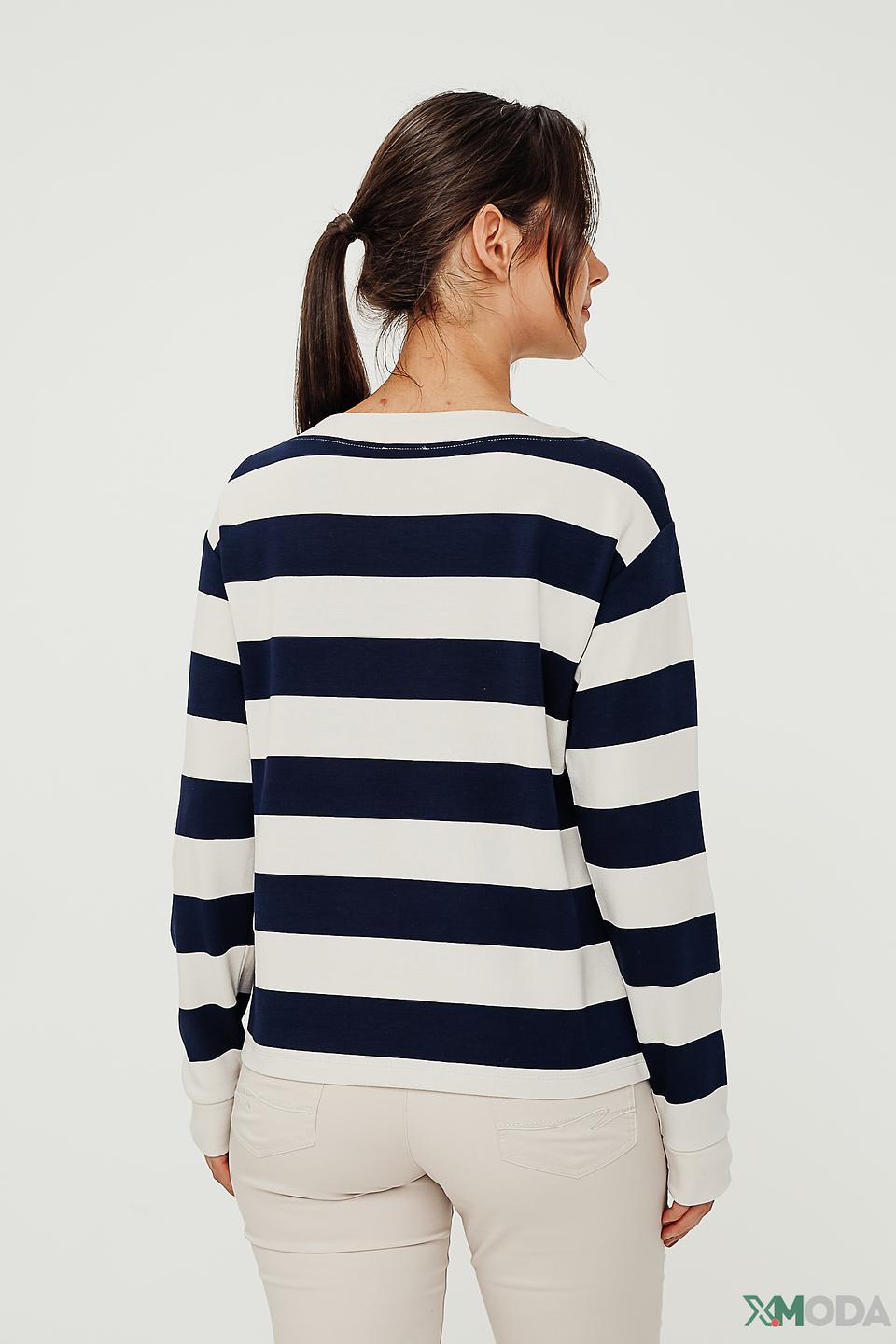 Пуловер Monari в полоску с пайетками