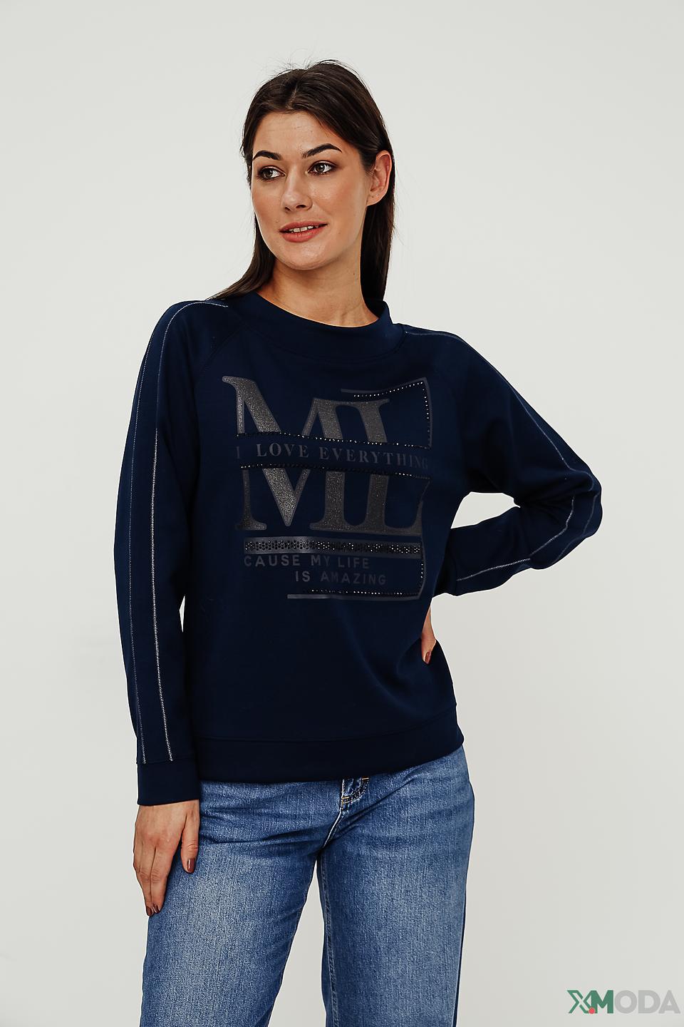 Джемпер Monari с принтом синий