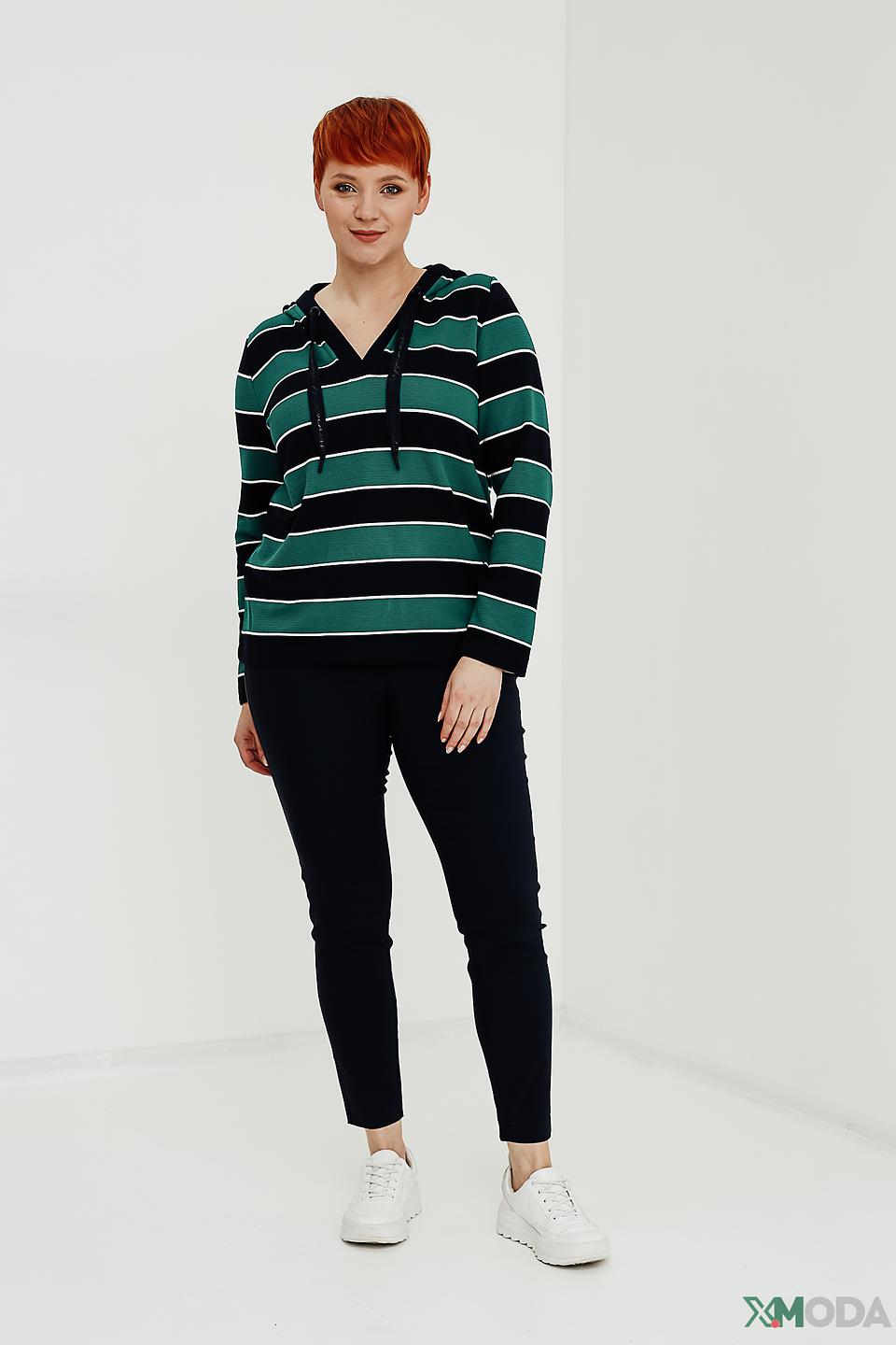 Пуловер Via Appia в полоску с капюшоном