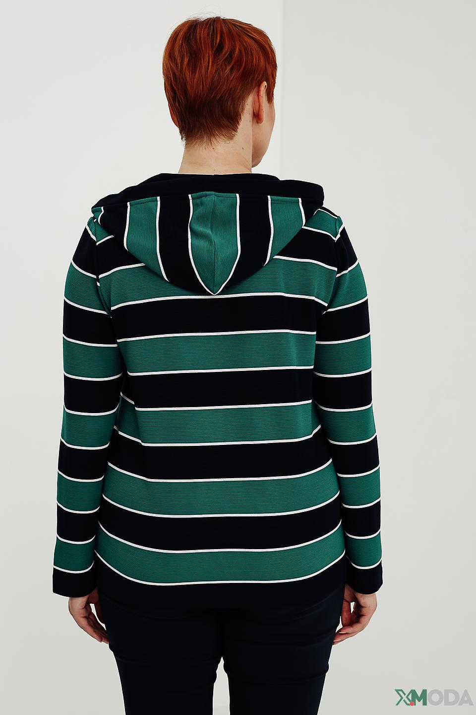 Пуловер Via Appia в полоску с капюшоном