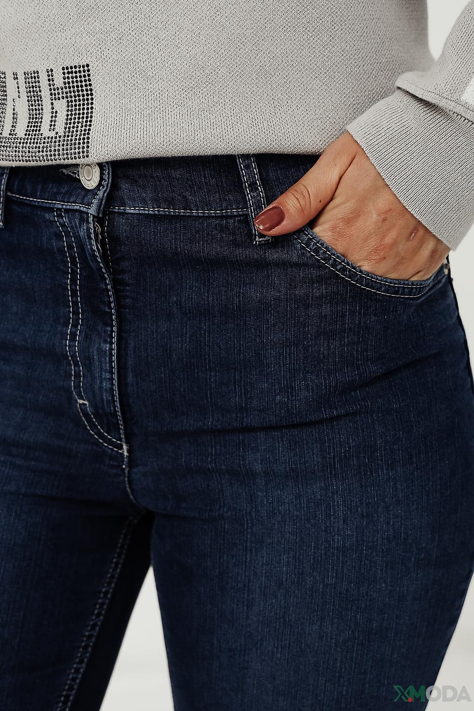 Джинсы Zerres с контрастной отстрочкой синие