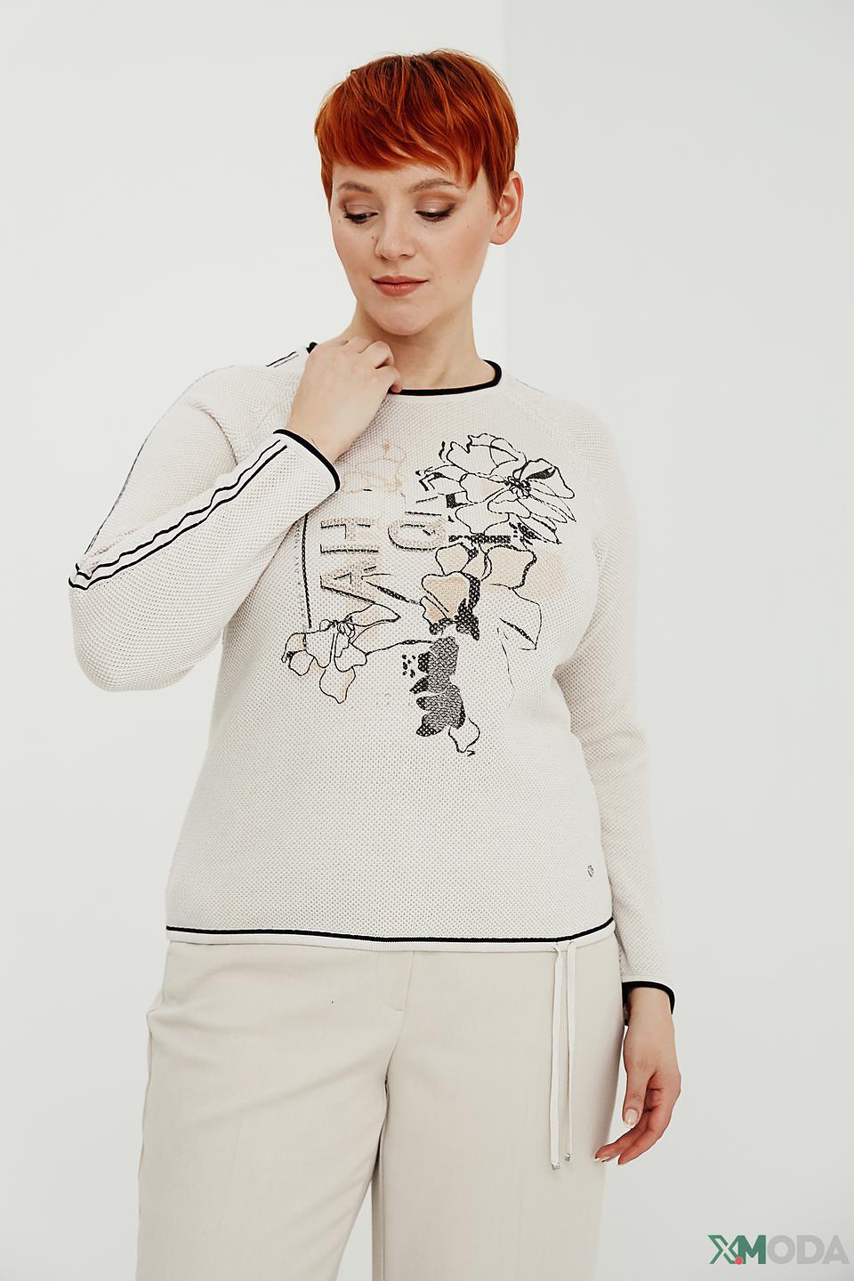 Пуловер Rabe collection с цветами