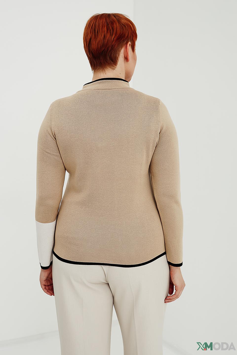 Пуловер Rabe collection с принтом бежевый