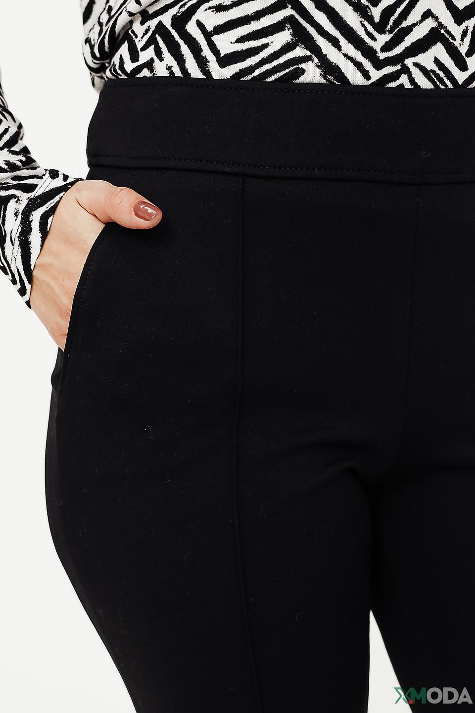 Брюки Lecomte чёрные с разрезами