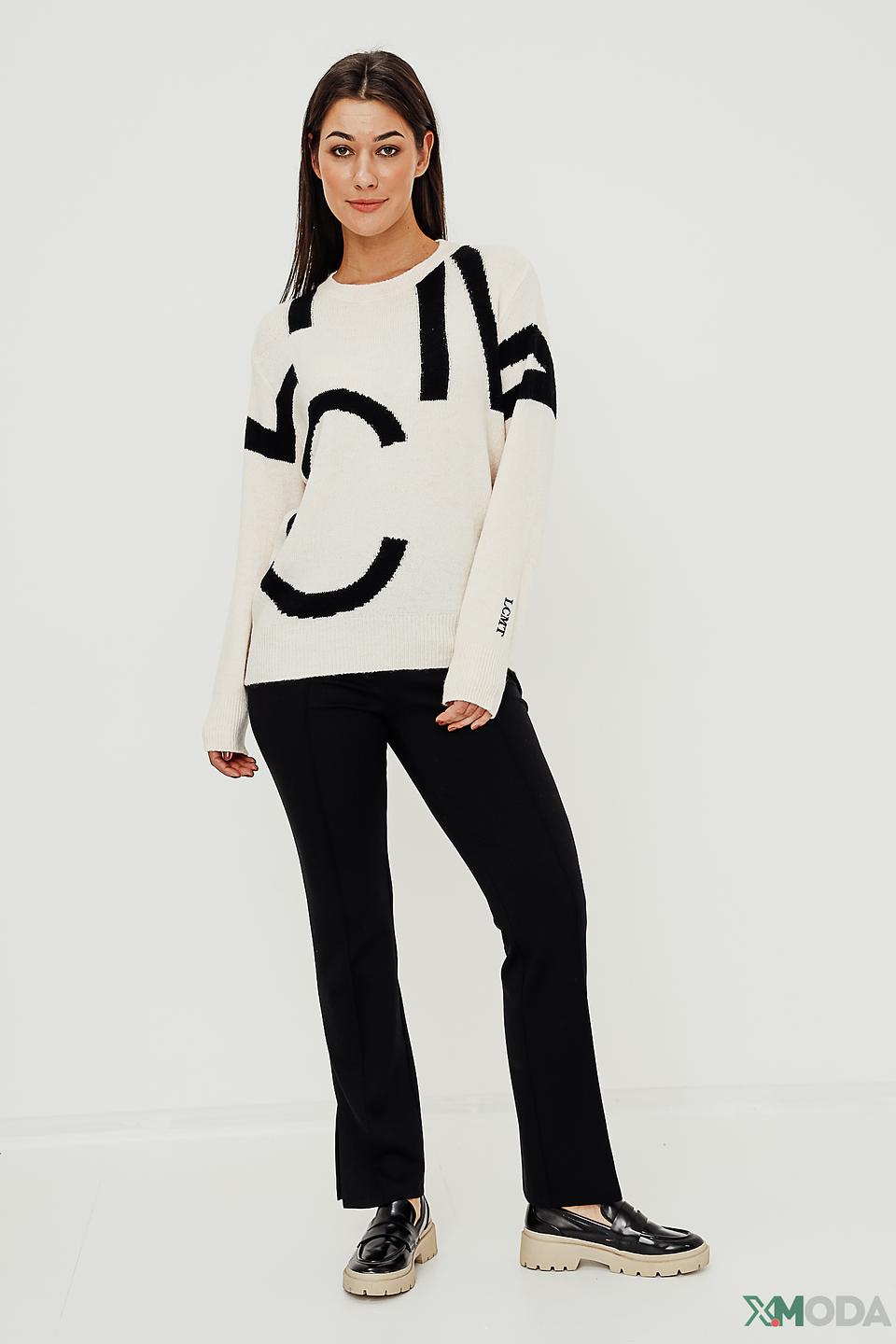 Пуловер Lecomte с принтом кремовый