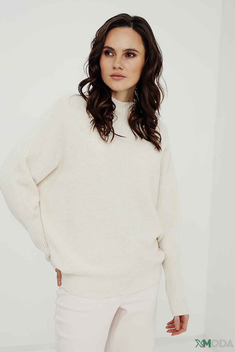 Пуловер Oui женский кремовый