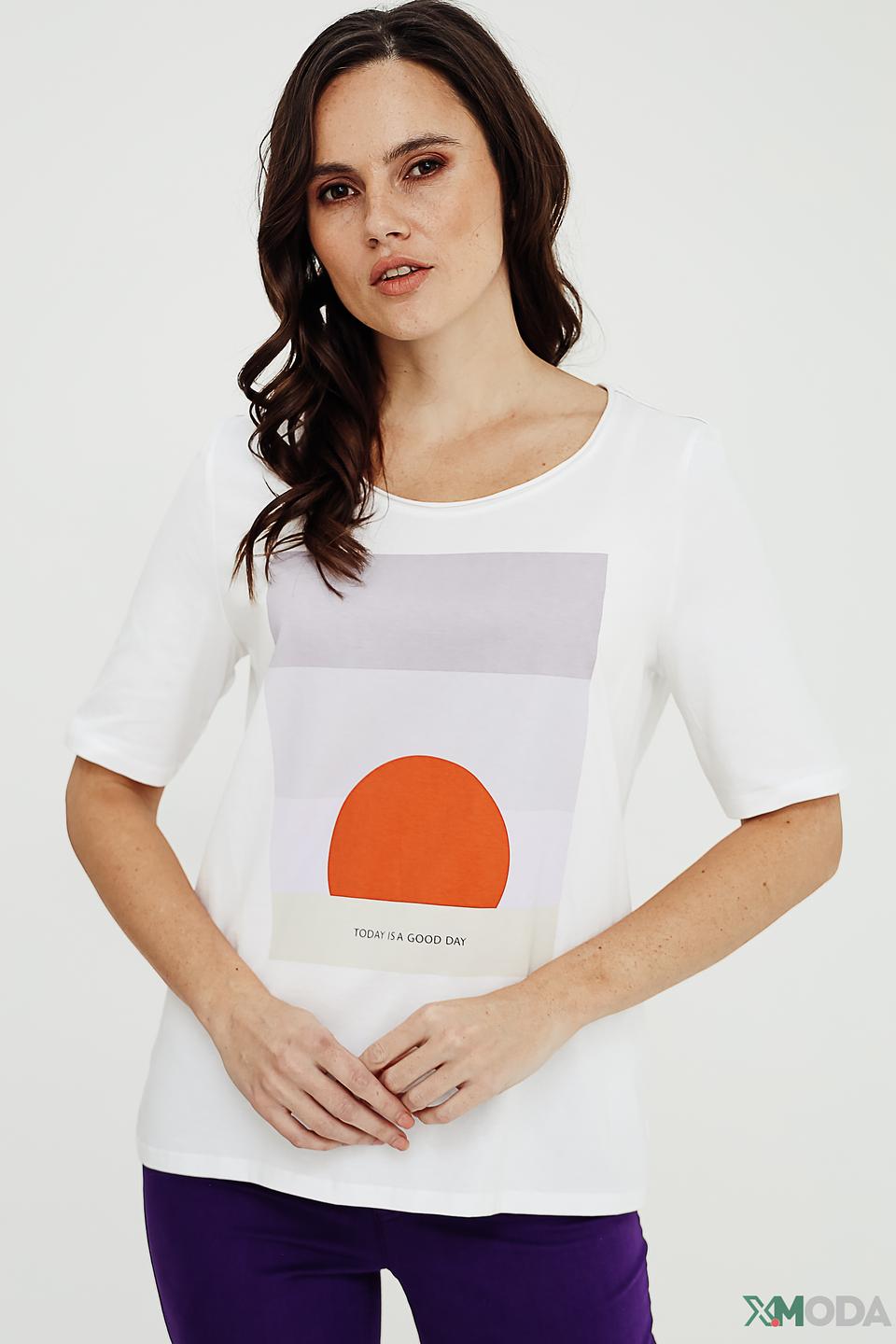Футболка Oui с принтом оранжевого солнца