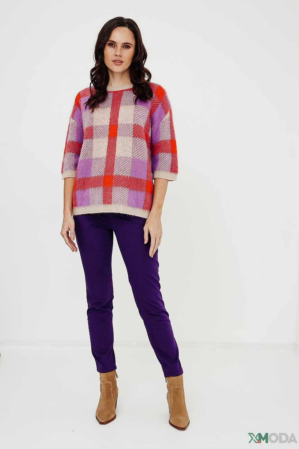 Пуловер Oui в клетку