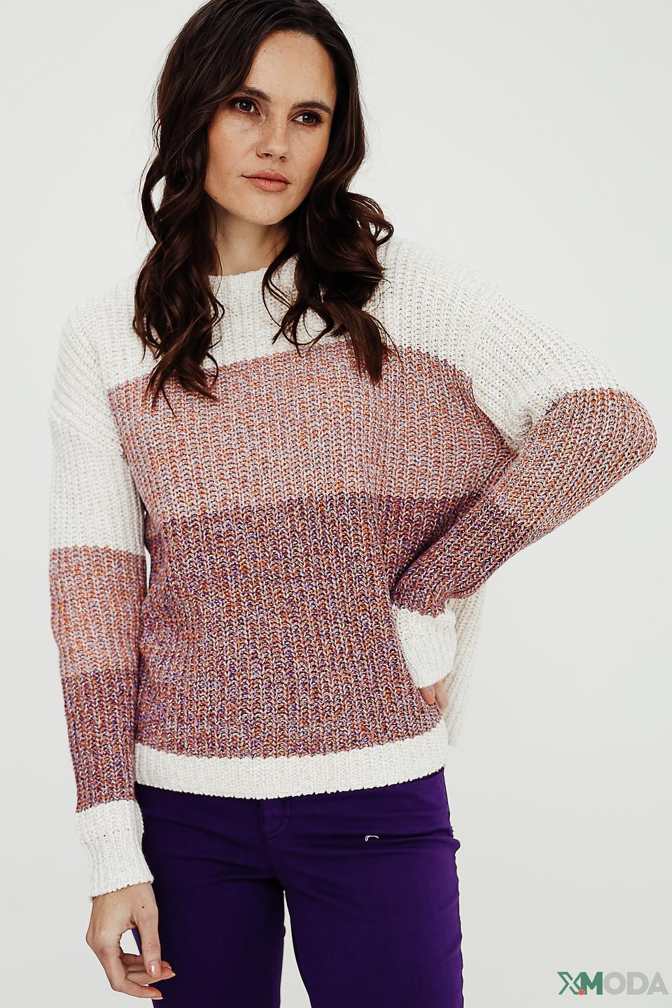 Пуловер Oui разноцветный