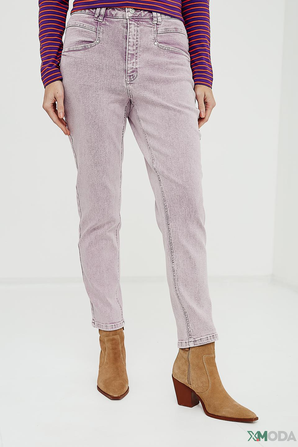 Джинсы Oui с завышенной талией лавандовые