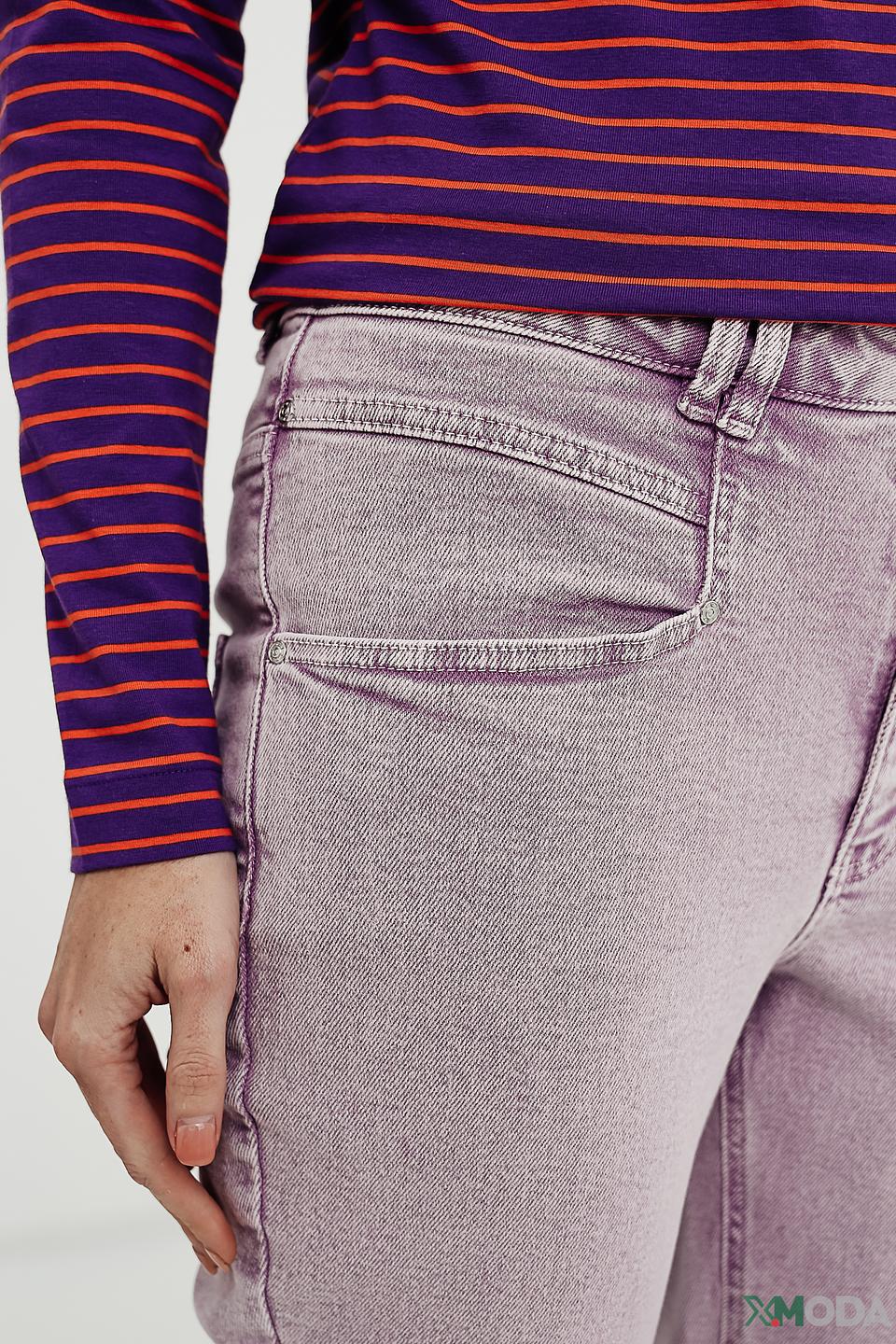 Джинсы Oui с завышенной талией лавандовые