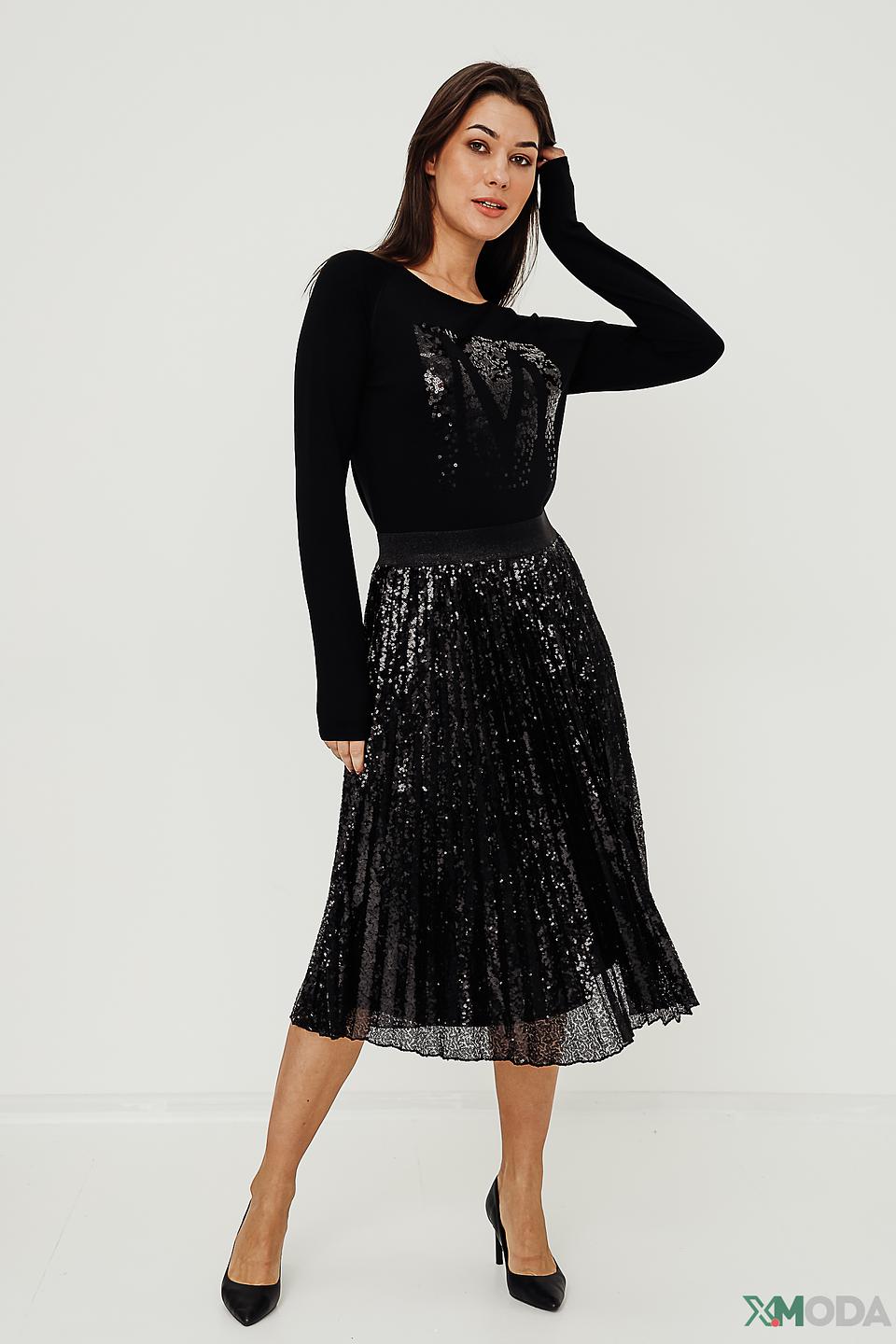 Лонгслив Monari с пайетками чёрный