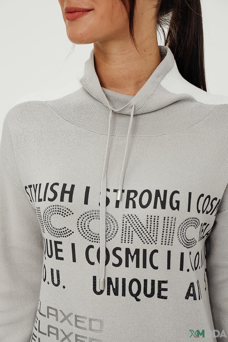 Пуловер Monari серый с принтом