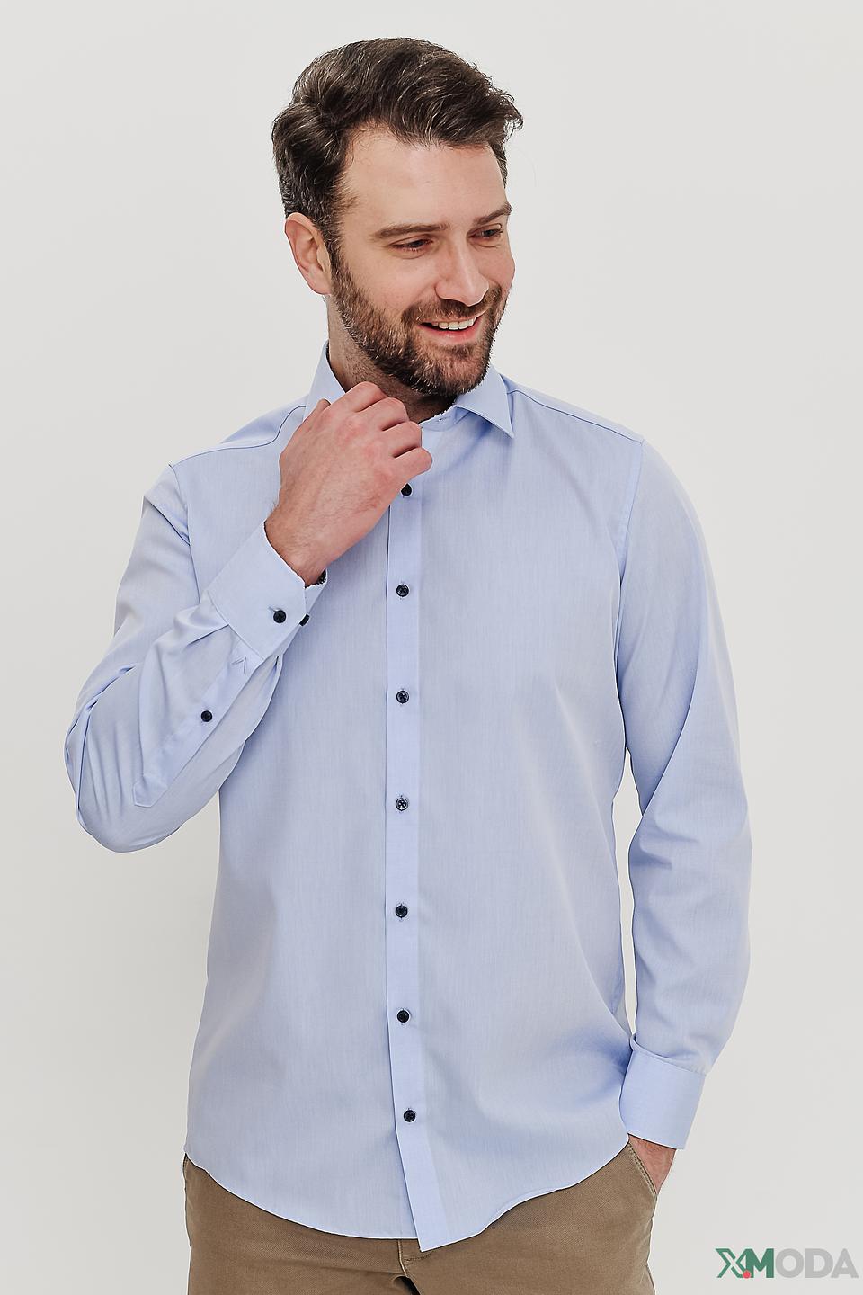 Рубашка Venti голубая приталенная