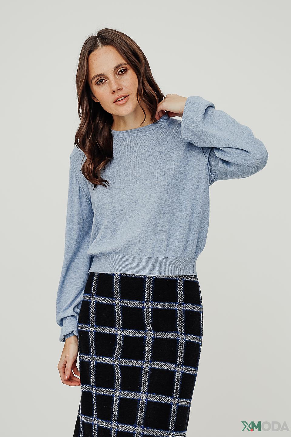 Джемпер Alcott голубой с рукавами-фонариками