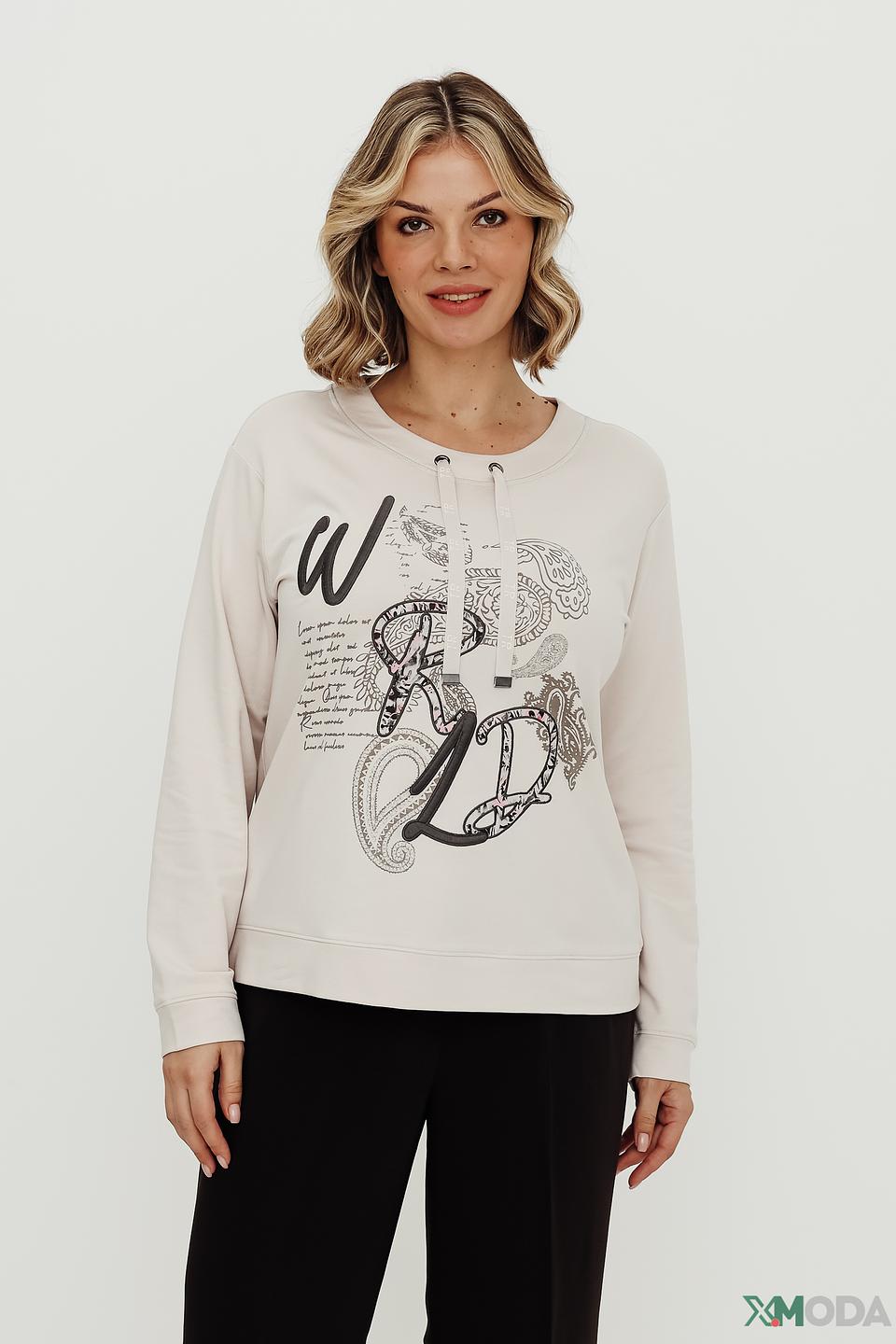 Джемпер Thomas Rabe с принтом бежевый