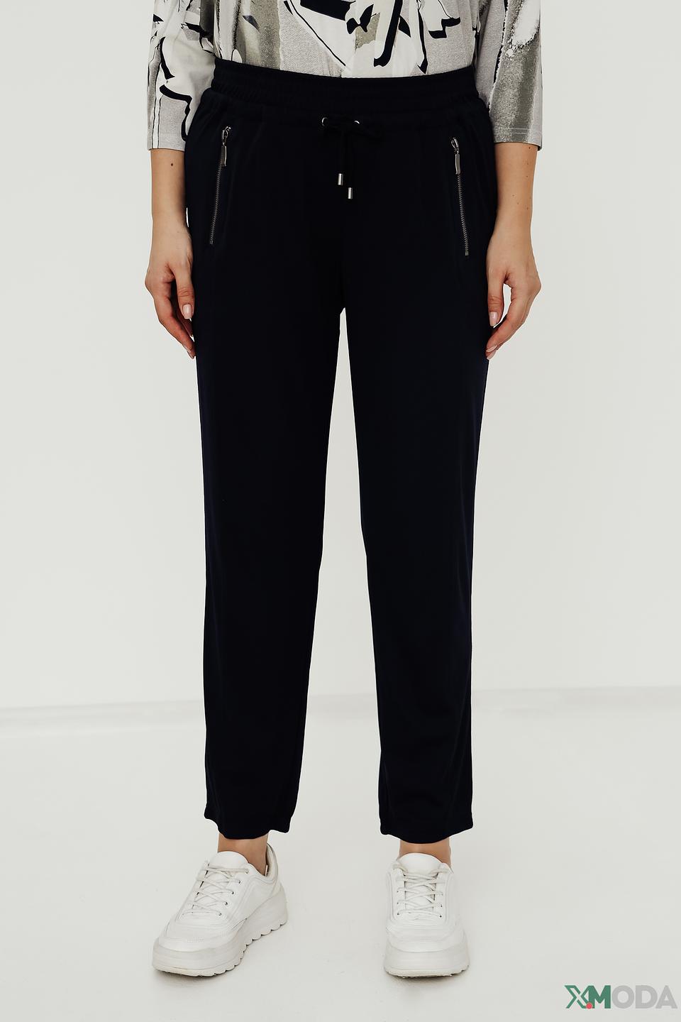 Брюки Lebek с молниями чёрные