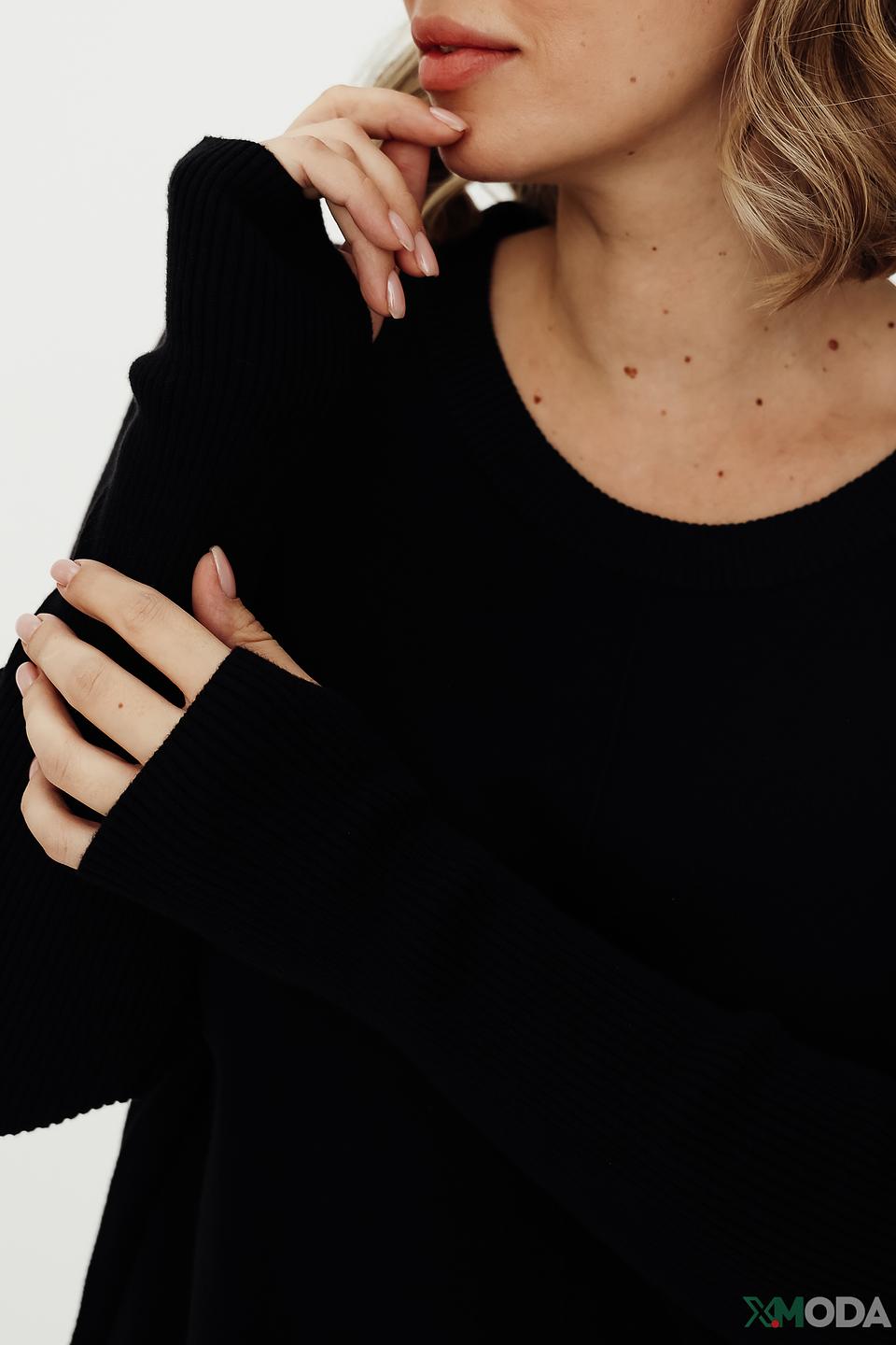 Пуловер Doris Streich чёрный оверсайз