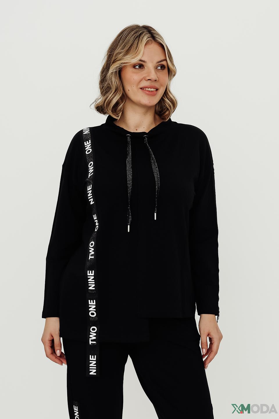 Пуловер Doris Streich с полосками чёрный