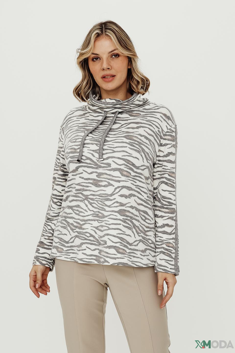 Пуловер Frank Walder принт зебра