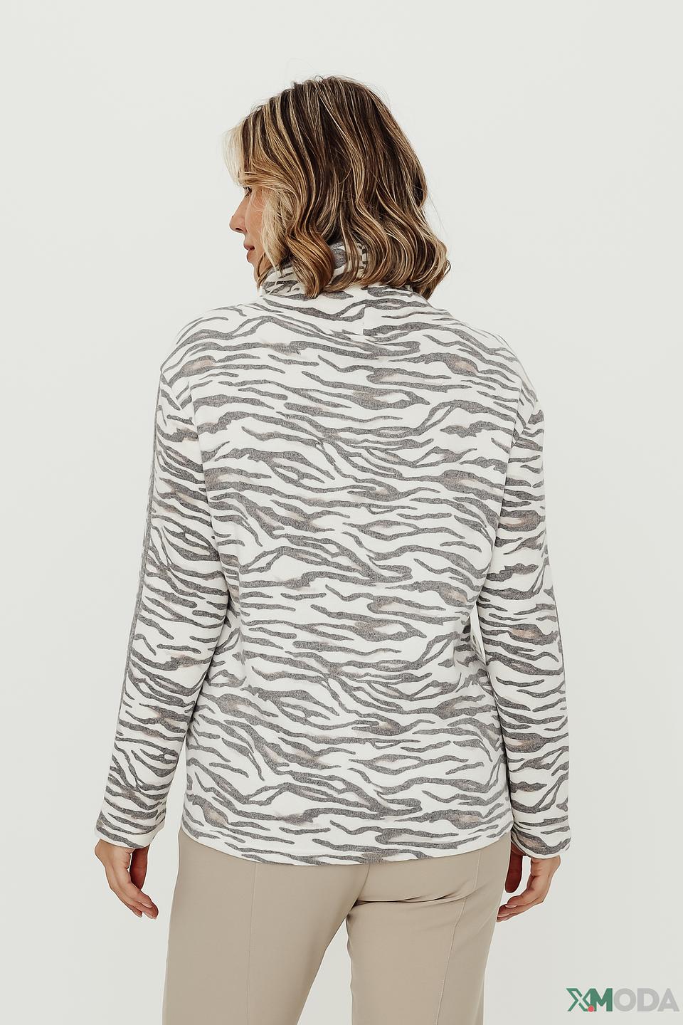 Пуловер Frank Walder принт зебра