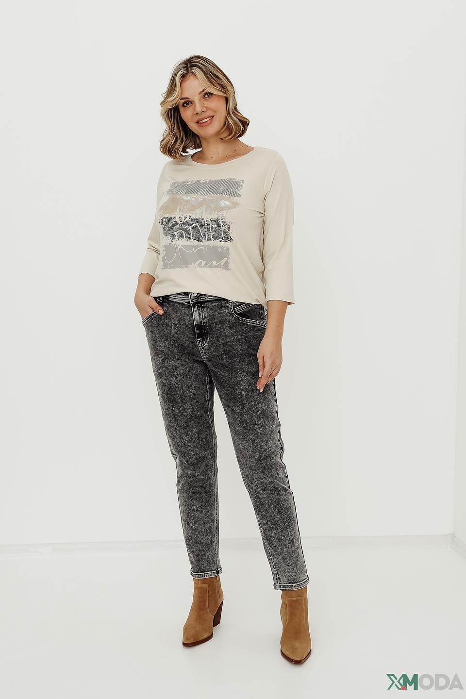 Блуза Frank Walder с пайетками бежевая