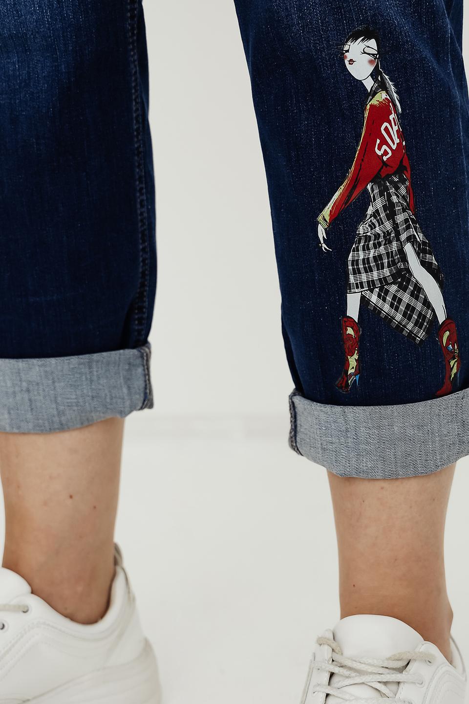 Джинсы Doris Streich с вышивкой