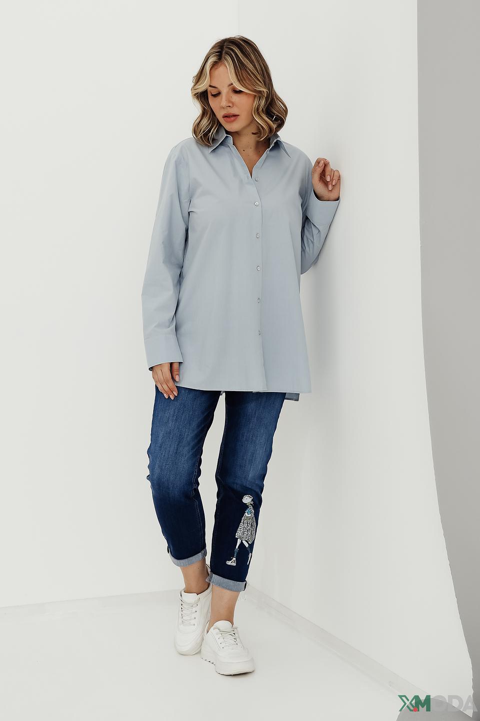 Рубашка Gerry Weber голубая оверсайз