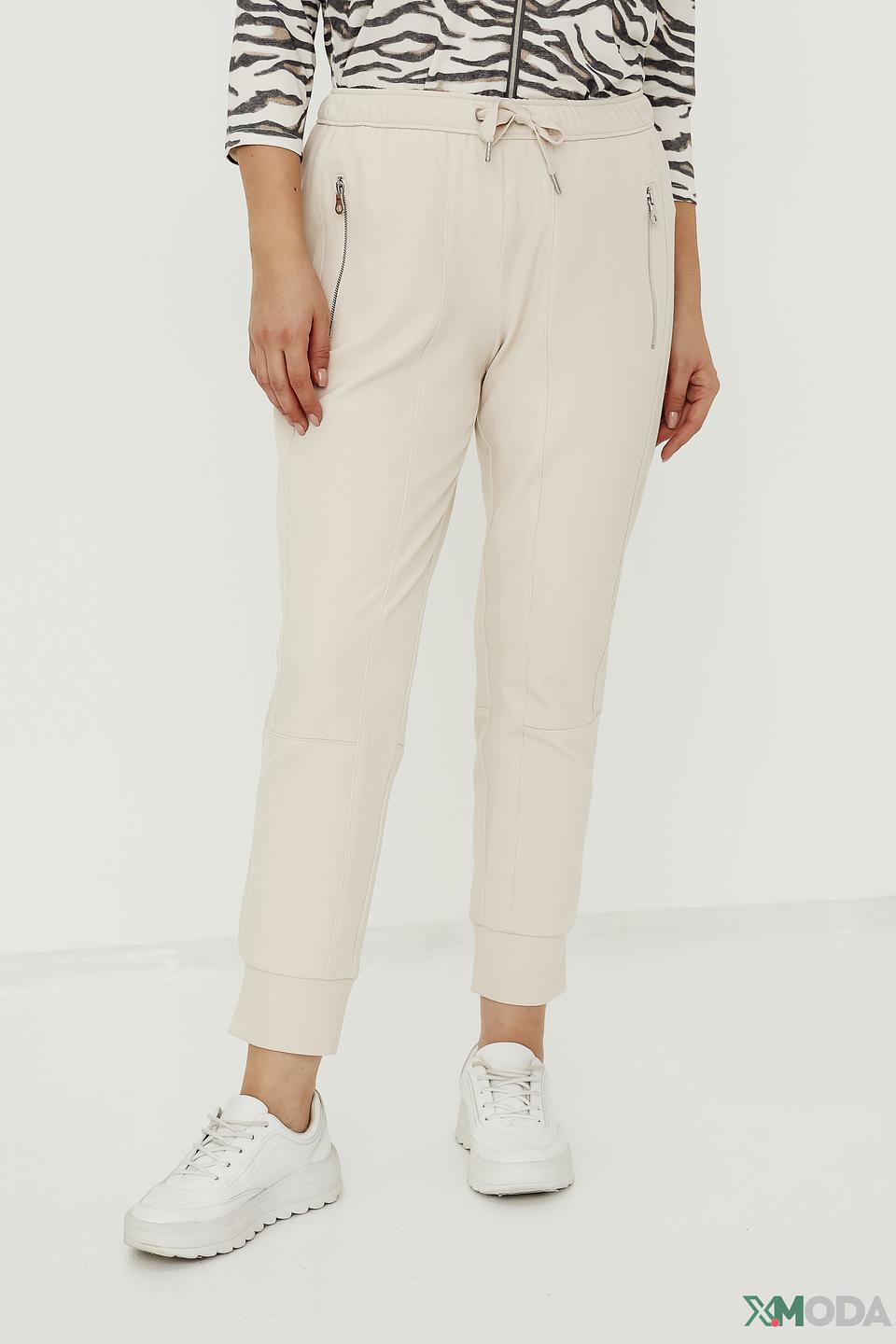 Брюки Lecomte бежевые с молниями