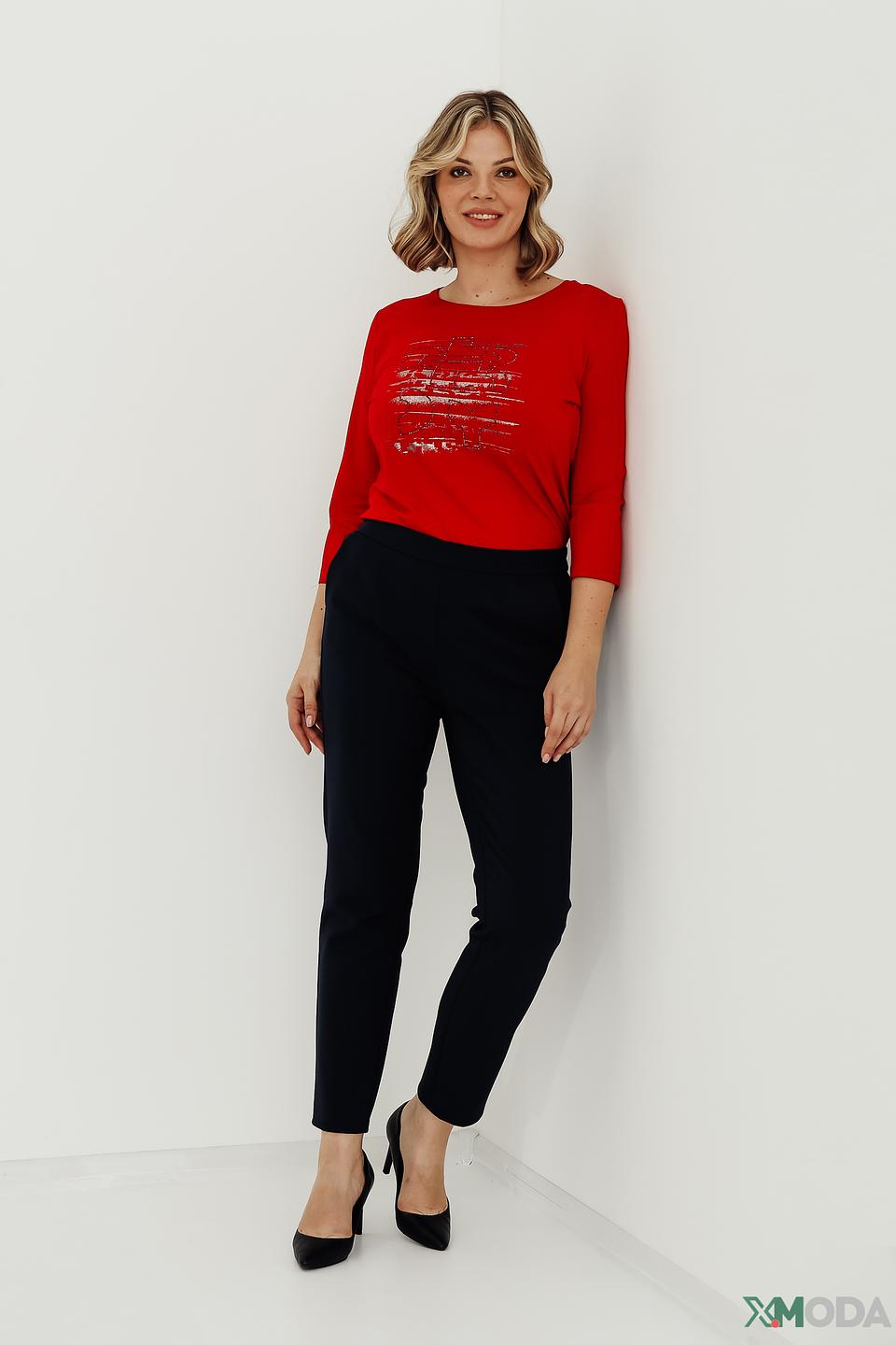 Лонгслив Rabe collection красный с принтом