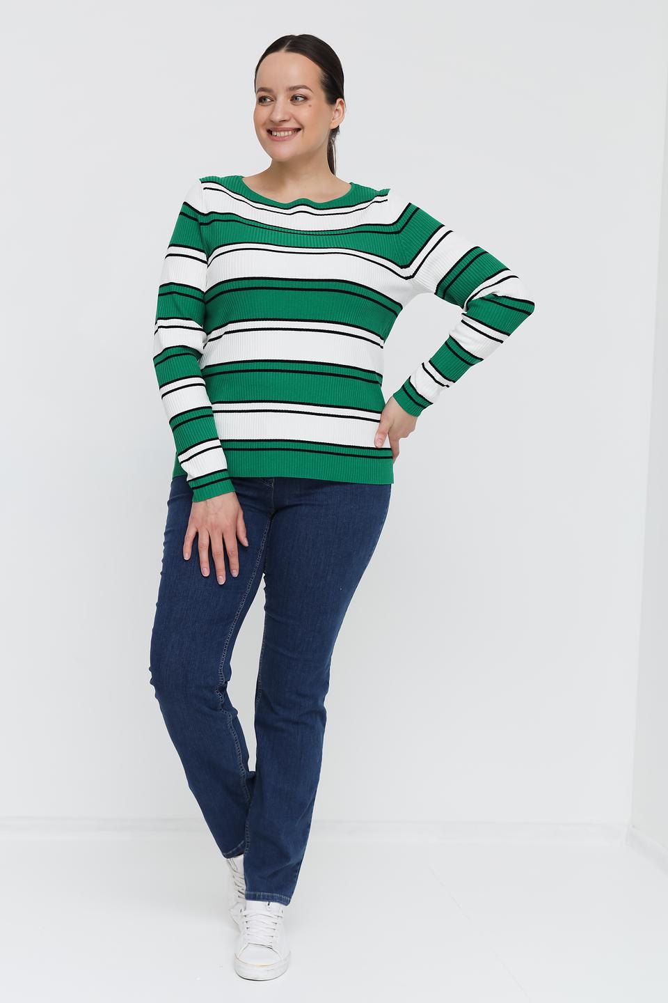 Пуловер Gerry Weber в полоску зелёный
