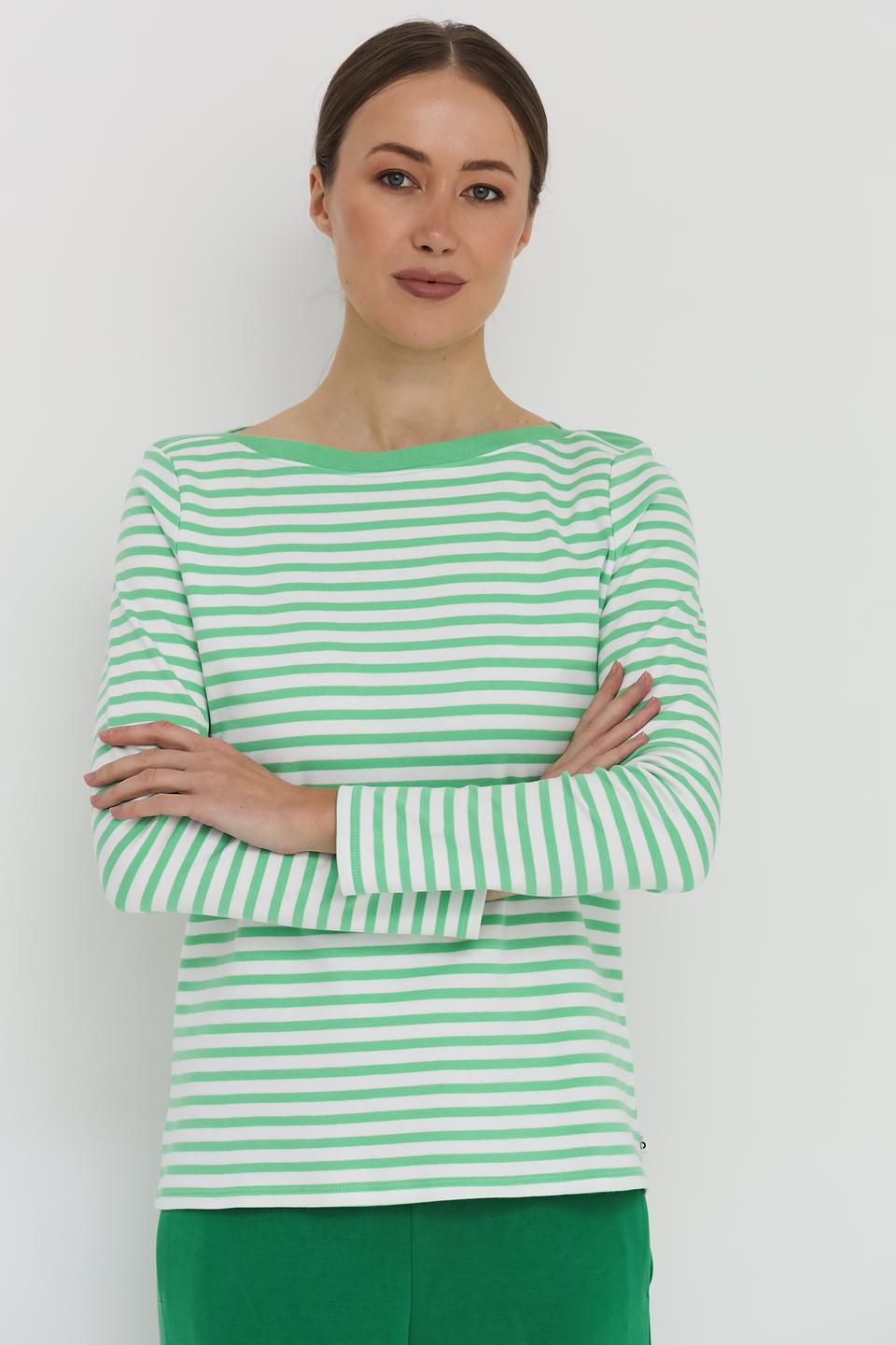 Лонгслив Tom Tailor в полоску лайм