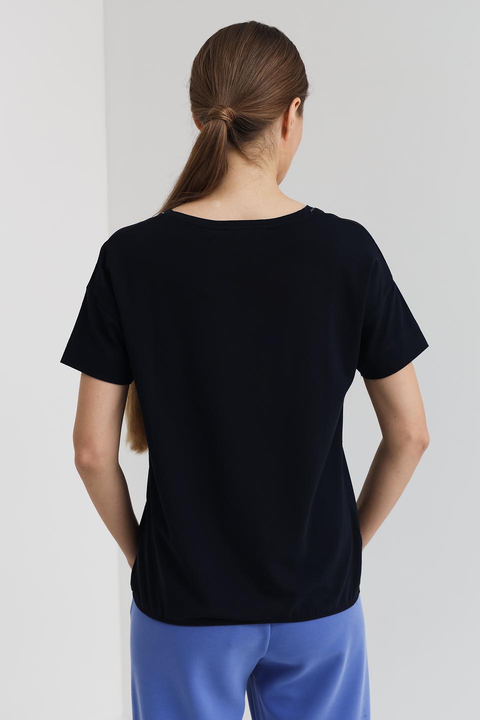 Футболка Bianca с принтом чёрная