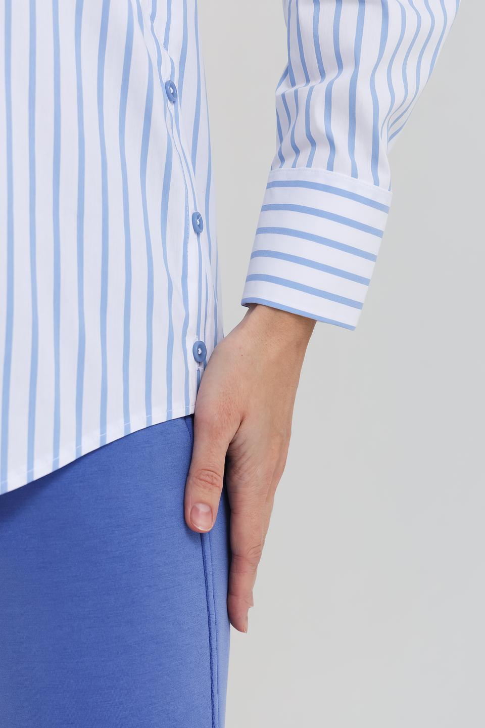 Рубашка Bianca в полоску голубую