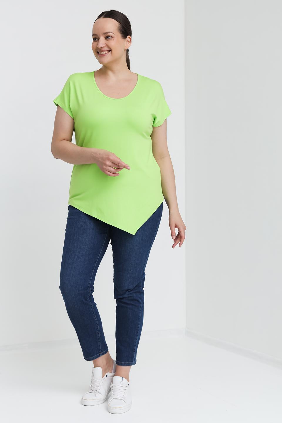 Блуза Doris Streich лайм асимметричный низ