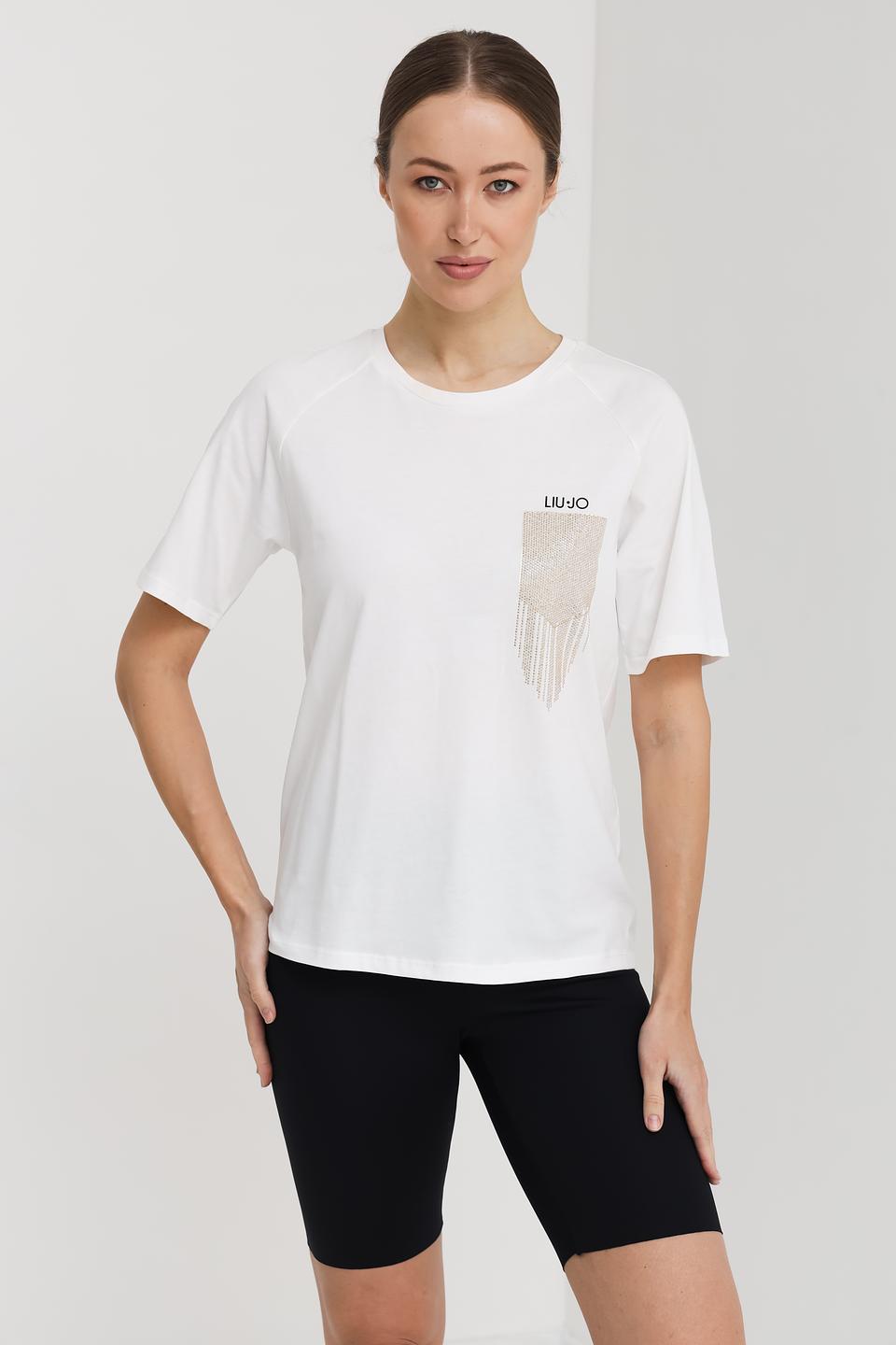 Футболка Liu-Jo с бахромой белый