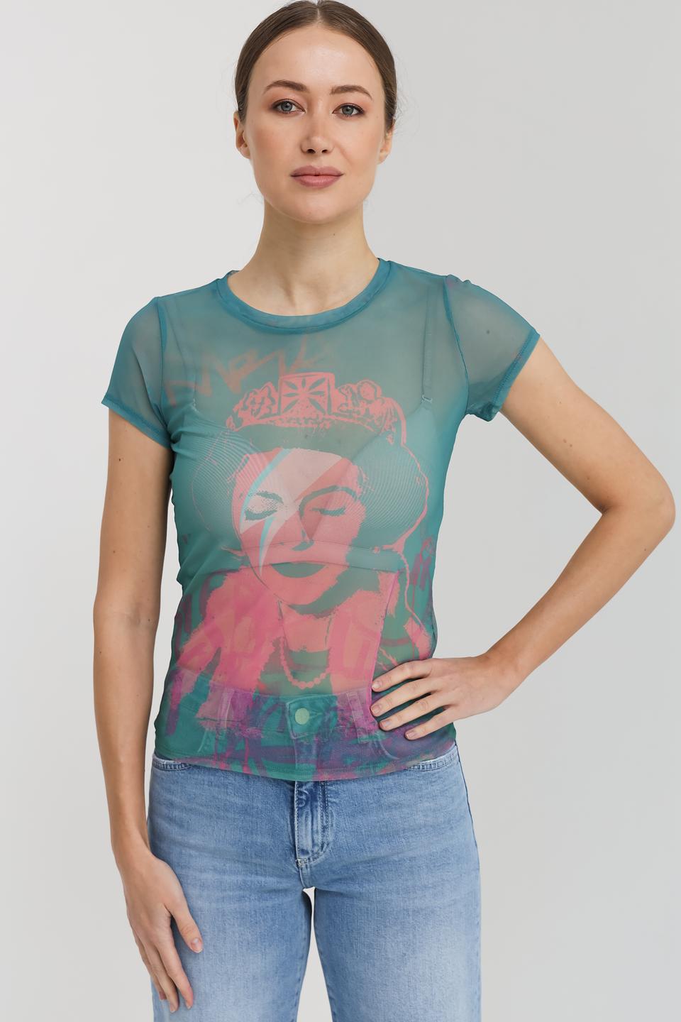 Топ Guess с принтом Квин