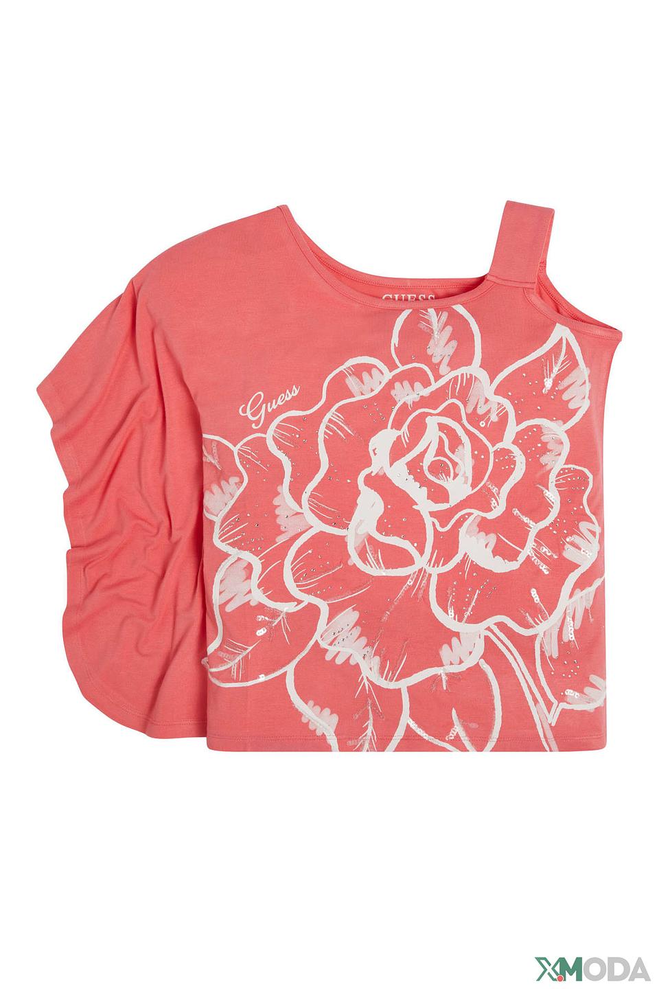 Футболка Guess дев. с цветочным принтом