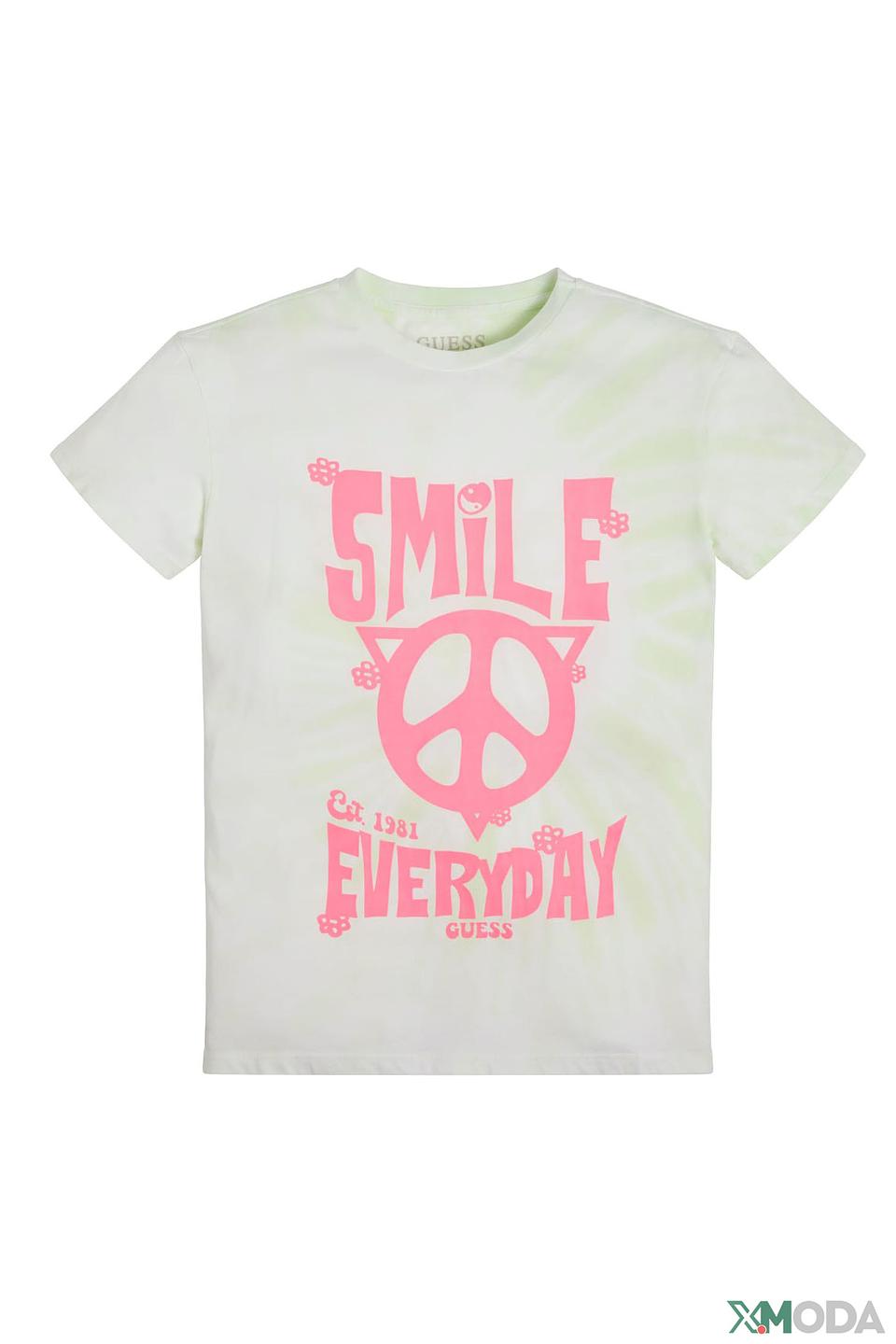 Футболка Guess дев. с принтом лайм