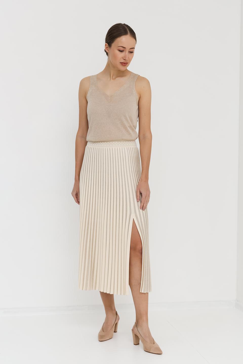 Юбка D. Exterior плиссе бежевая