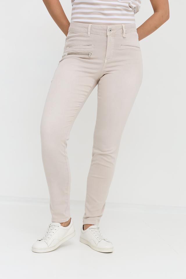 Брюки с карманами Marc Aurel бежевые