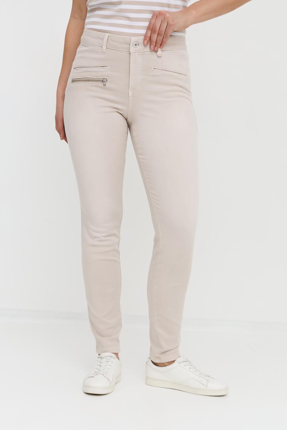 Брюки с карманами Marc Aurel бежевые